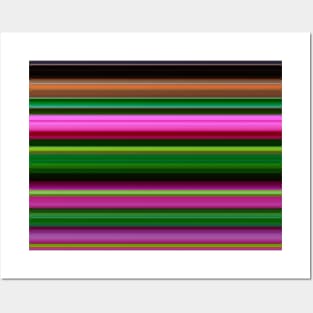 Green & Pink Stripes Posters and Art